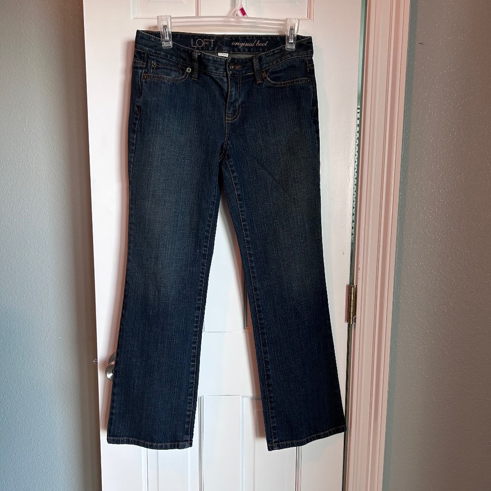 Low rise bootcut jeans